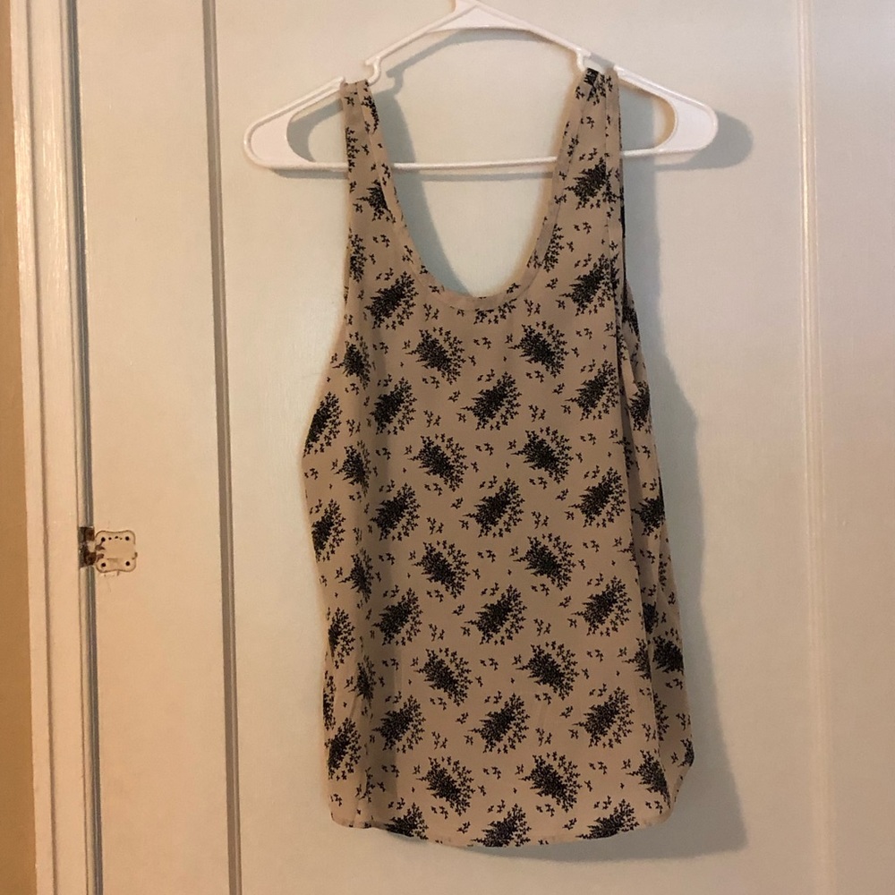 Tan Floral Patterned Joie Tank